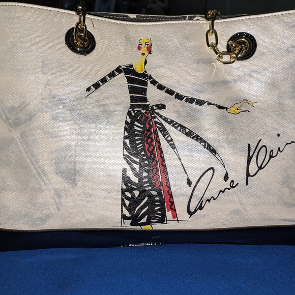 Anne Klein White and Black Women's Tote Bag - Picture 14 of 14